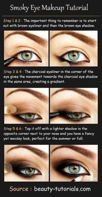 Donkere dramatische oog make-up tutorial
