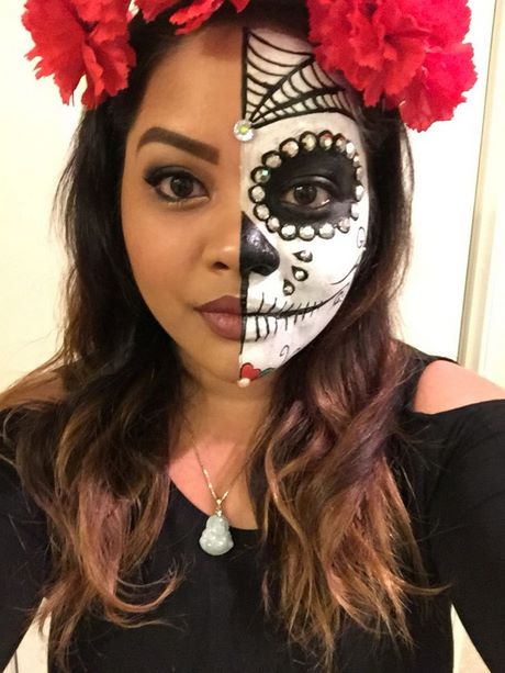 easy-half-face-skeleton-makeup-tutorial-22_12 Gemakkelijk half gezicht skelet make-up tutorial