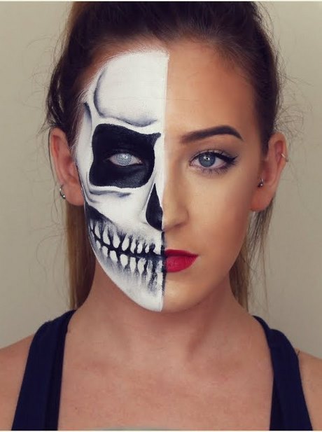 easy-half-face-skeleton-makeup-tutorial-22_17 Gemakkelijk half gezicht skelet make-up tutorial