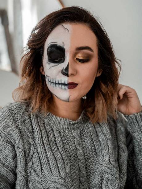 easy-half-face-skeleton-makeup-tutorial-22_3 Gemakkelijk half gezicht skelet make-up tutorial