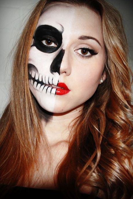 easy-half-face-skeleton-makeup-tutorial-22_7 Gemakkelijk half gezicht skelet make-up tutorial