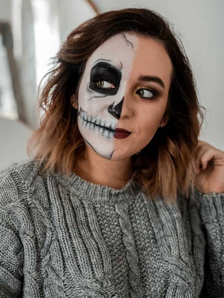 easy-half-face-skeleton-makeup-tutorial-22_8 Gemakkelijk half gezicht skelet make-up tutorial