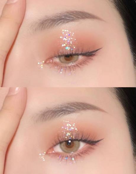 glitter-makeup-tutorial-asian-98 Glitter make-up tutorial Aziatisch