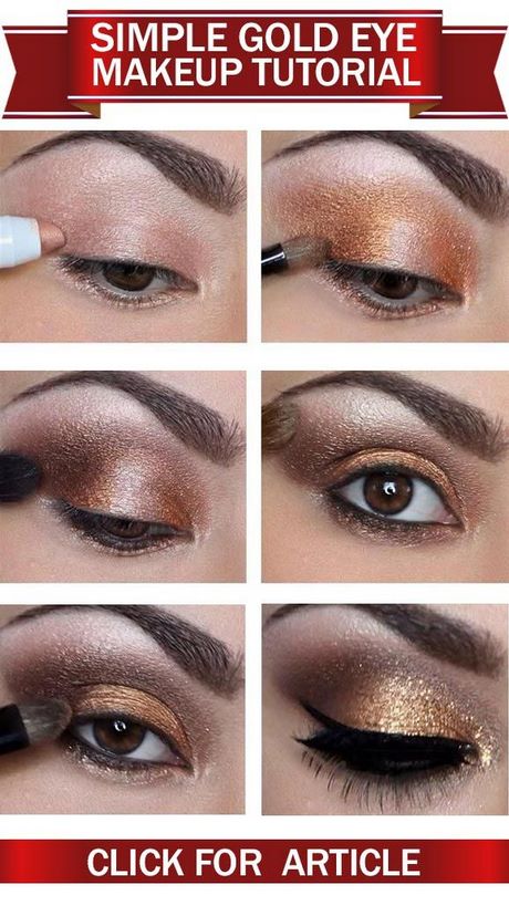 gold-and-brown-makeup-tutorial-28 Gouden en bruine make-up tutorial