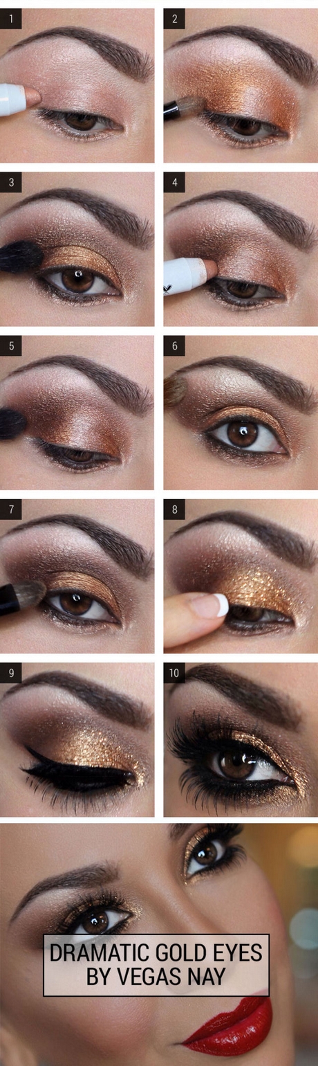 gold-and-brown-makeup-tutorial-28_5 Gouden en bruine make-up tutorial