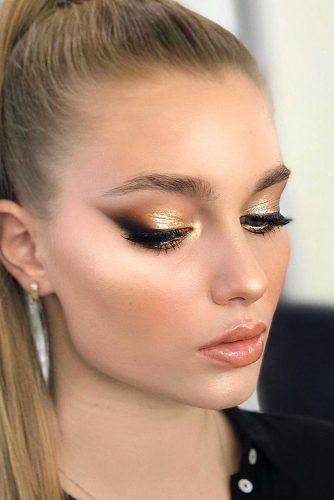 Gouden jurk make-up tutorial