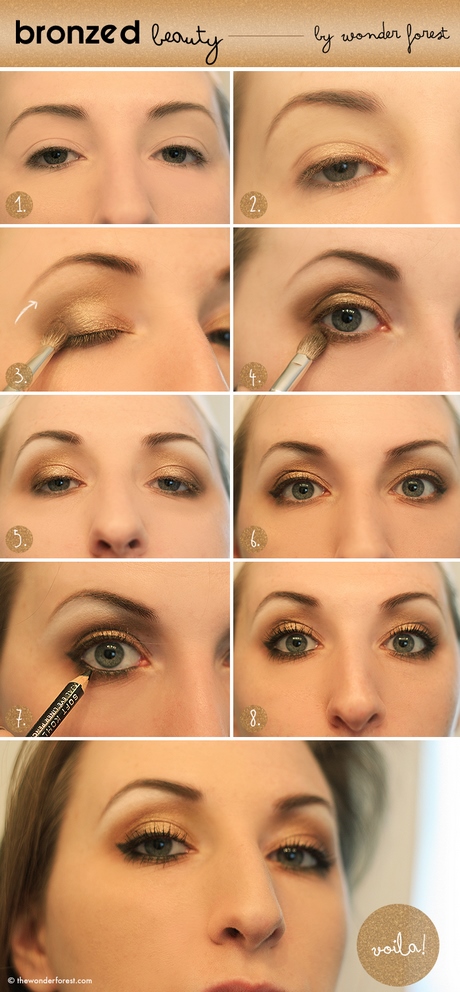 golden-bronze-makeup-tutorial-69 Gouden bronzen make-up tutorial