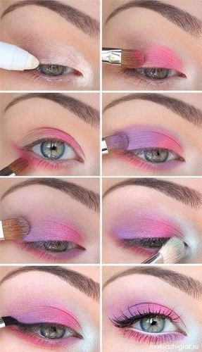 Licht roze oog make-up tutorial