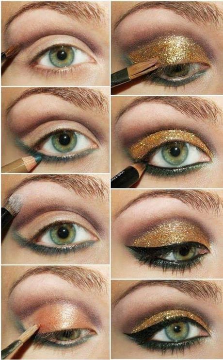 Make-up tutorial gold smokey eyes