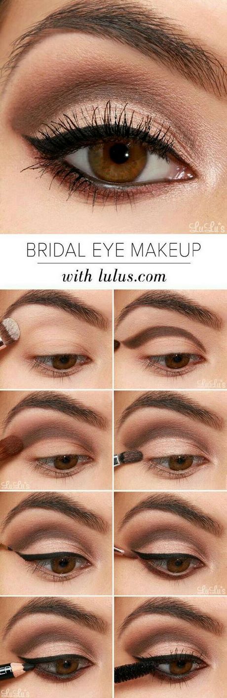Mooie oog make-up tutorial voor bruine ogen