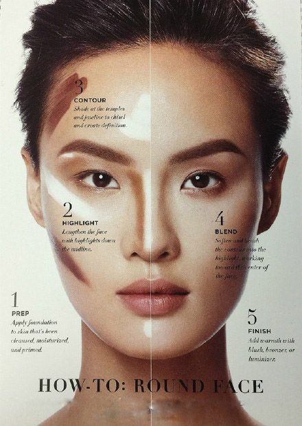 Eenvoudige make-up tutorial voor ronde gezicht