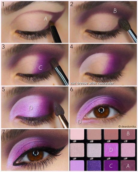 smokey-eye-makeup-tutorial-purple-74_6 Smokey eye make-up tutorial paars