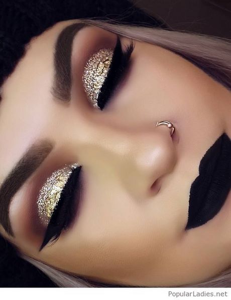 black-and-gold-eye-makeup-tutorial-20_3 Zwarte en gouden oog make-up tutorial