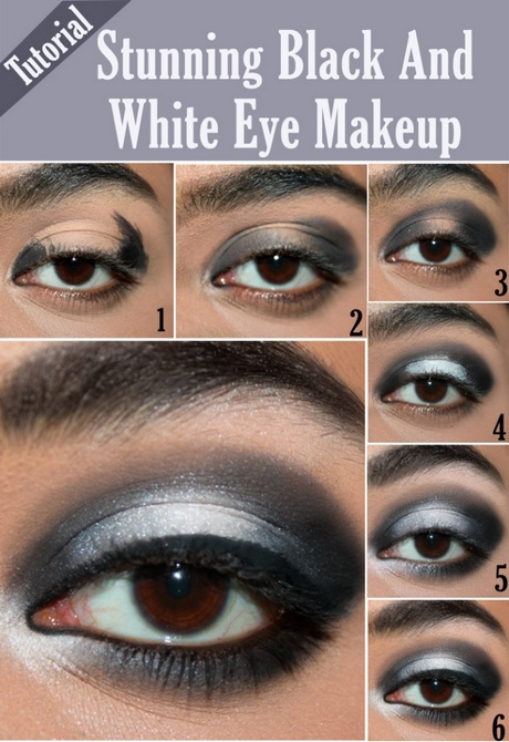 black-and-white-eye-makeup-tutorial-95 Zwart-wit oog make-up tutorial