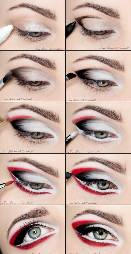 Zwart-wit oogschaduw make-up tutorial