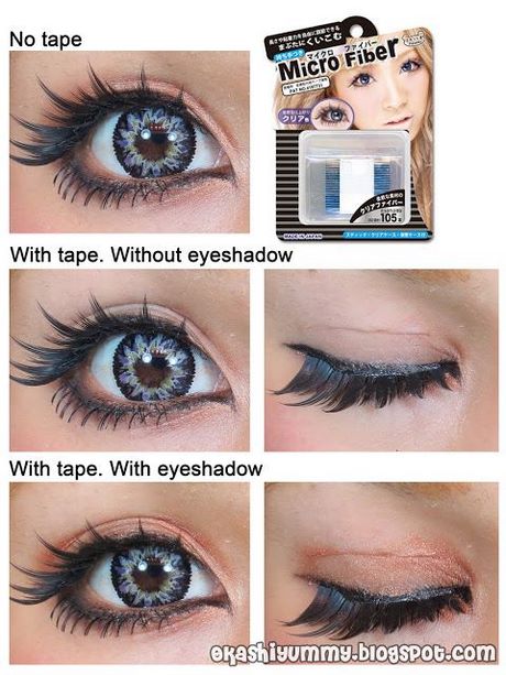 double-eyelid-tape-makeup-tutorial-61_13 Dubbele ooglid tape make-up tutorial