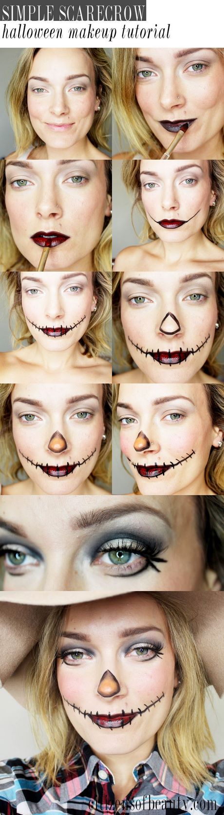 easy-scarecrow-makeup-tutorial-14_12 Easy scarecrow make-up tutorial