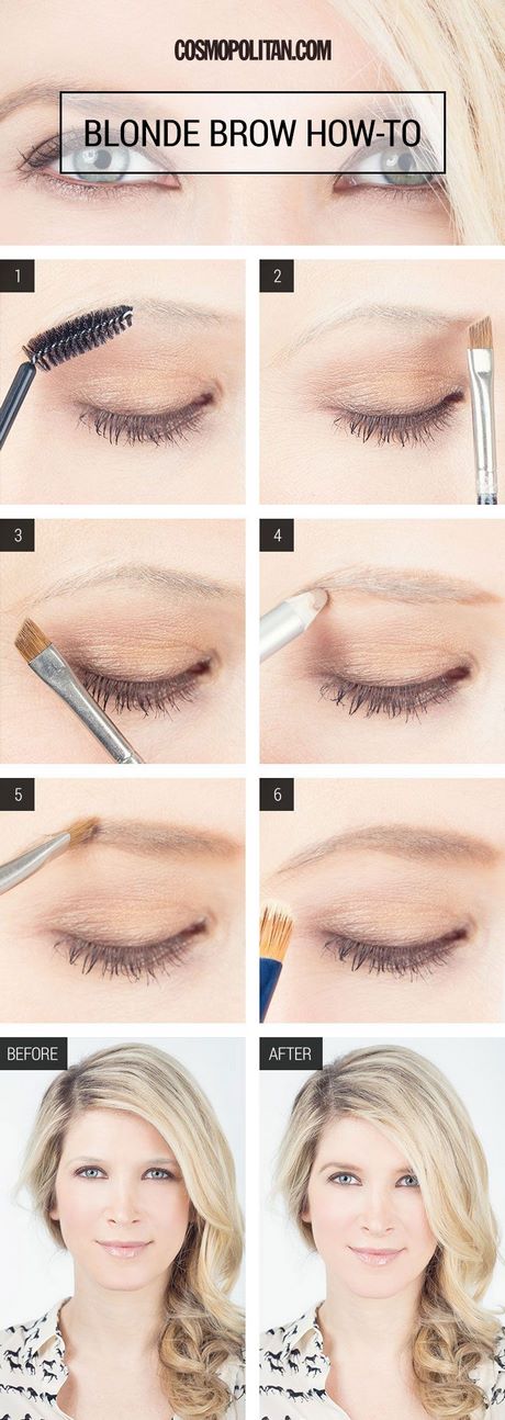 Eye brown make - up tutorial voor blondines
