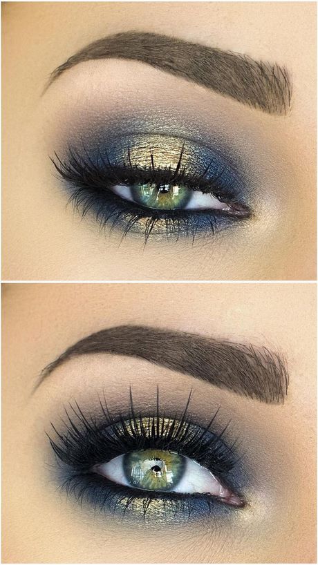 gold-blue-makeup-tutorial-81_15 Gouden blauwe make-up tutorial