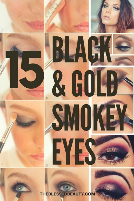 gold-blue-makeup-tutorial-81_8 Gouden blauwe make-up tutorial