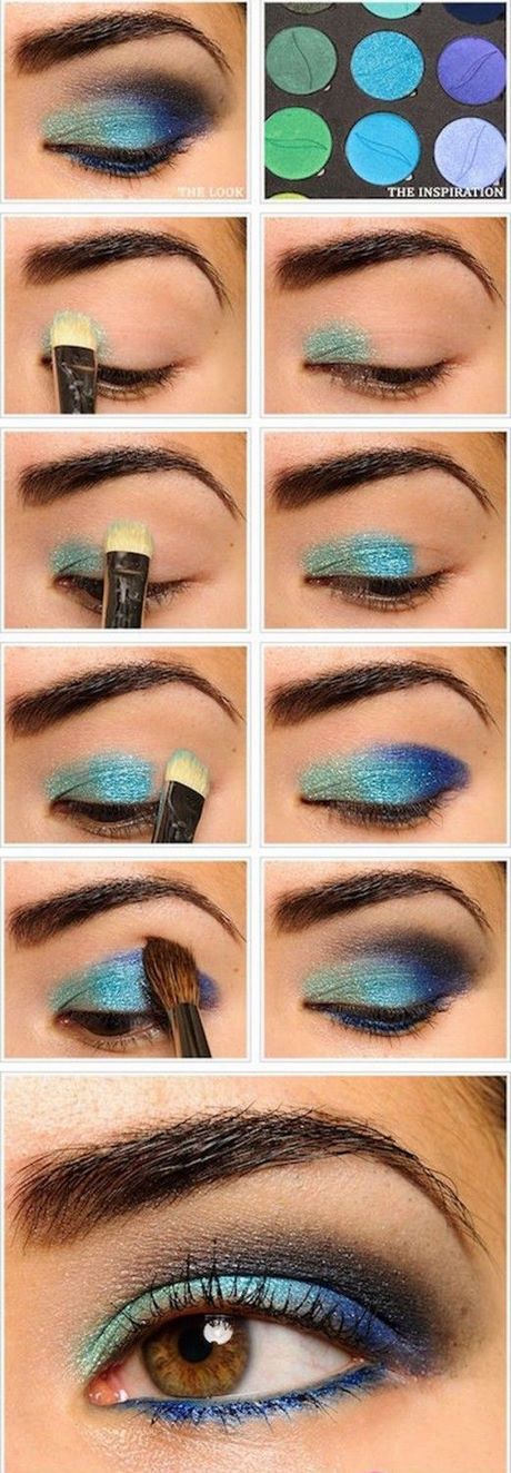 green-makeup-tutorial-for-brown-eyes-02_9 Groene make - up tutorial voor bruine ogen