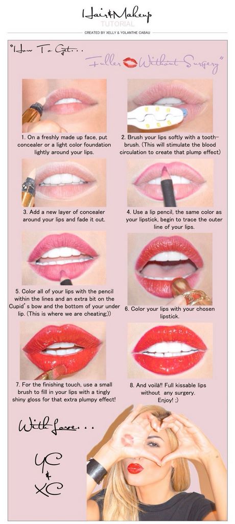 lip-makeup-tutorial-for-big-lips-11_2 Lip make - up tutorial voor grote lippen