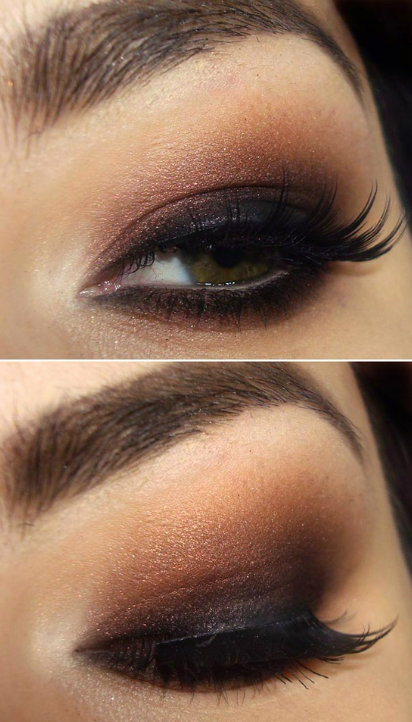 makeup-tutorial-black-and-brown-smokey-eye-with-glitter-49 Make-up tutorial Zwart en bruin smokey eye met glitter