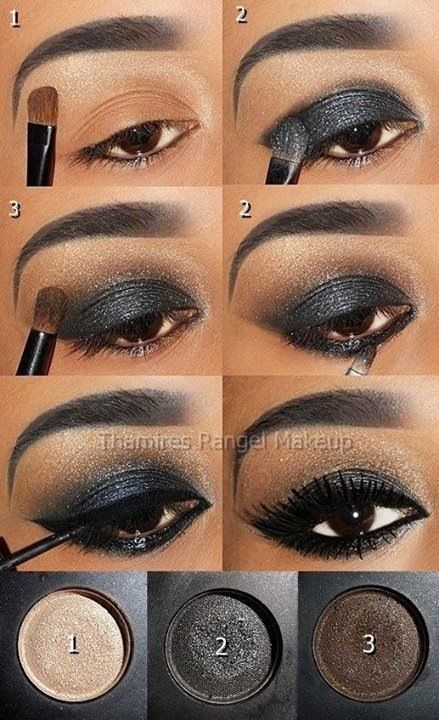 makeup-tutorial-black-and-brown-smokey-eye-with-glitter-49_4 Make-up tutorial Zwart en bruin smokey eye met glitter