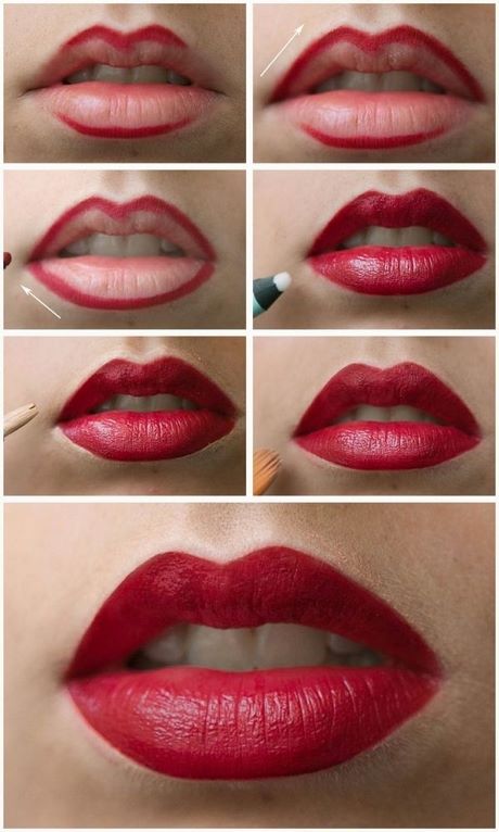 Make-up tutorial rode lippenstift monster