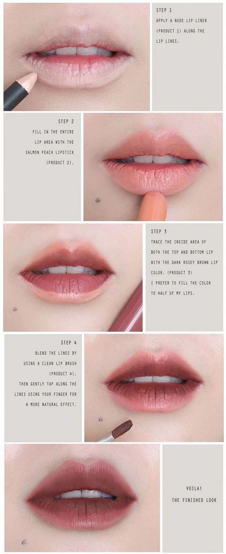 peach-lipstick-makeup-tutorial-14_15 Peach lipstick make-up tutorial