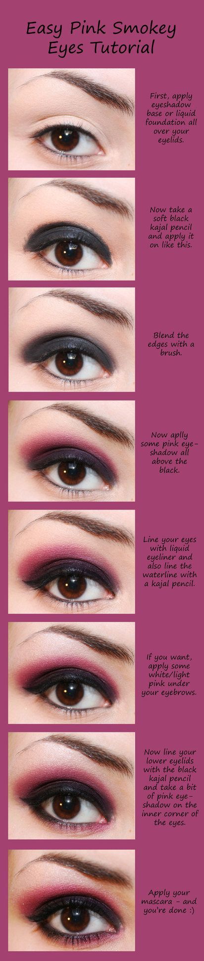 pink-smokey-eye-makeup-tutorial-67_8 Roze smokey oog make-up tutorial