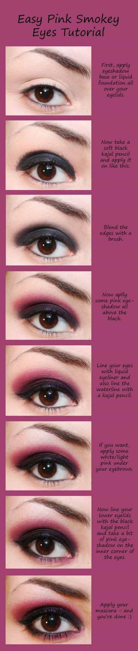 pink-smokey-eyes-makeup-tutorial-22_9 Roze smokey ogen make-up tutorial