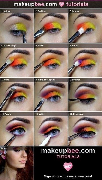 rainbow-eye-makeup-tutorial-40_13 Regenboog oog make-up tutorial