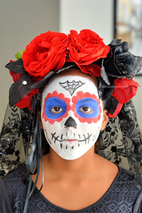 red-and-black-sugar-skull-makeup-tutorial-99 Rode en zwarte suiker schedel make-up tutorial