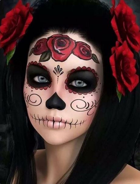 red-and-black-sugar-skull-makeup-tutorial-99_9 Rode en zwarte suiker schedel make-up tutorial