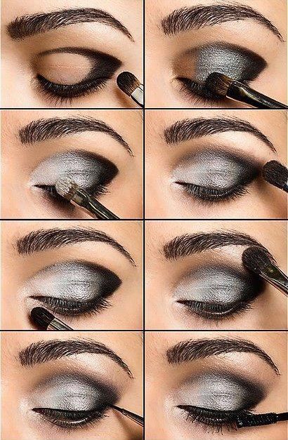 White smokey eye make-up tutorial