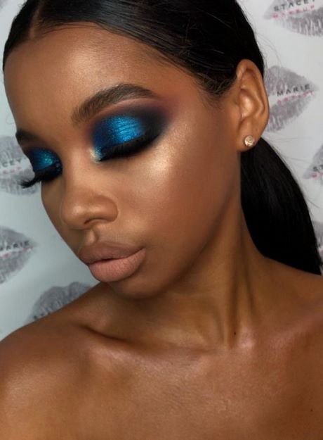 blue-eye-makeup-tutorial-for-black-women-84 Blauw oog make - up tutorial voor zwarte vrouwen