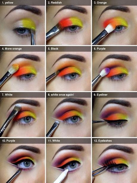 Bright eye make-up tutorial