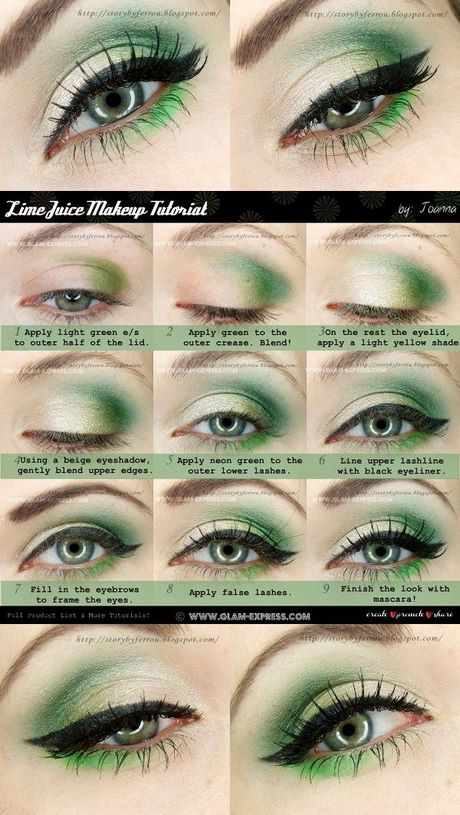 bright-green-makeup-tutorial-34_13 Bright green make-up tutorial