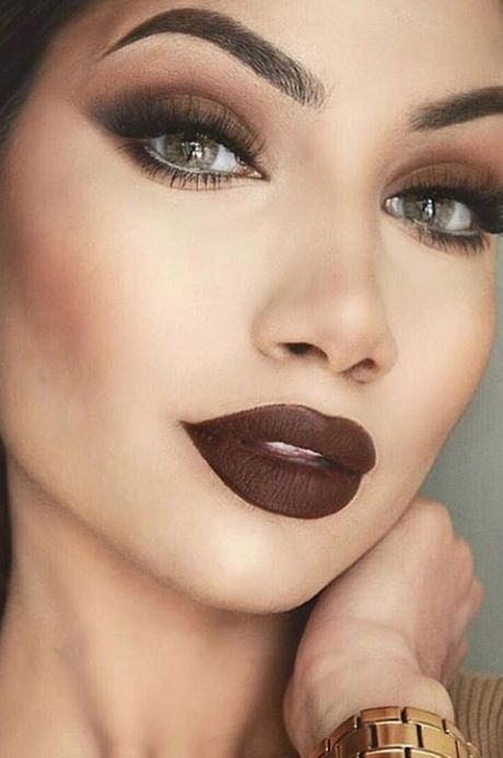 brown-lipstick-makeup-tutorial-91_11 Bruine lippenstift make-up tutorial