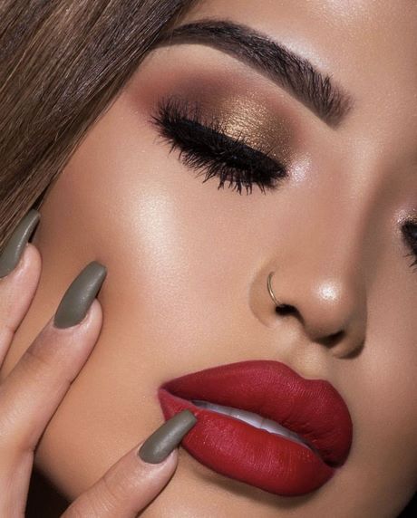 brown-lipstick-makeup-tutorial-91_4 Bruine lippenstift make-up tutorial