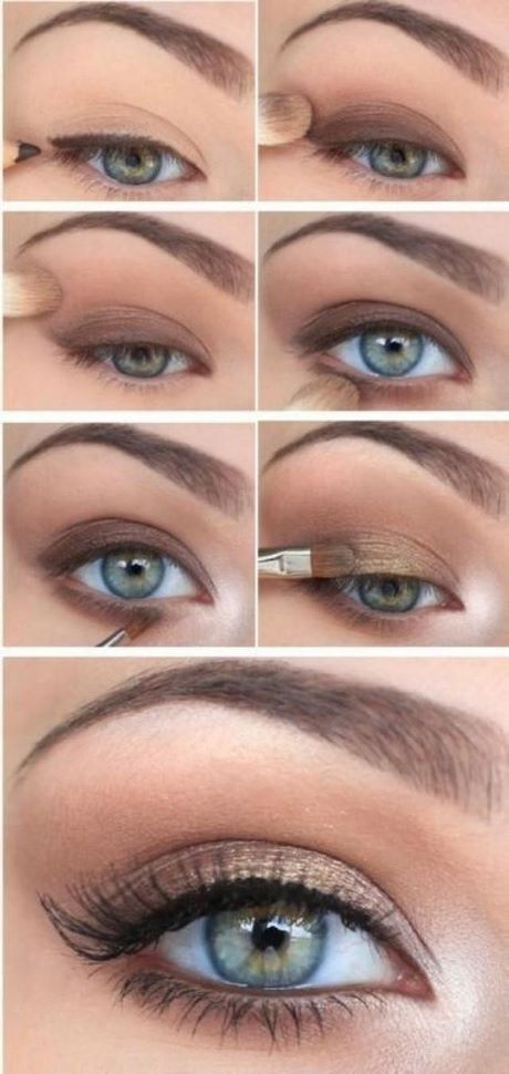 Dark eye make - up tutorial voor blauwe ogen