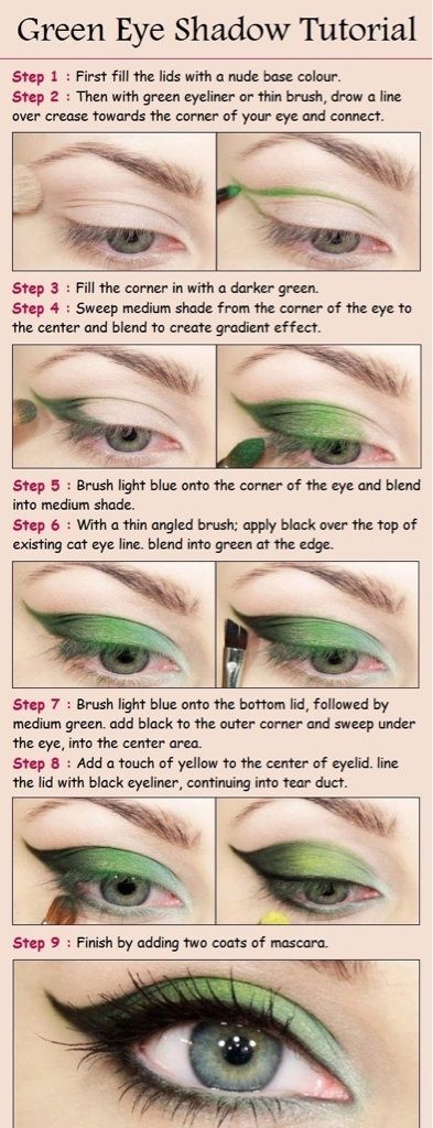 dark-green-makeup-tutorial-76_4 Donkergroene make-up tutorial
