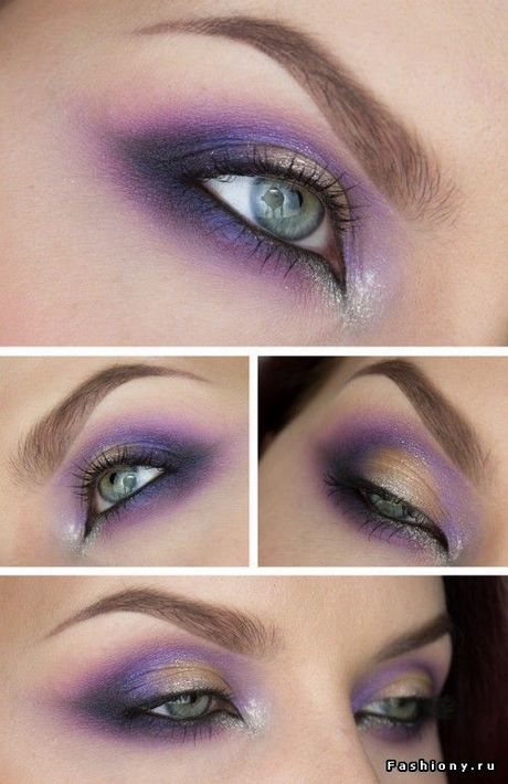 Dramatische purple eye make-up tutorial