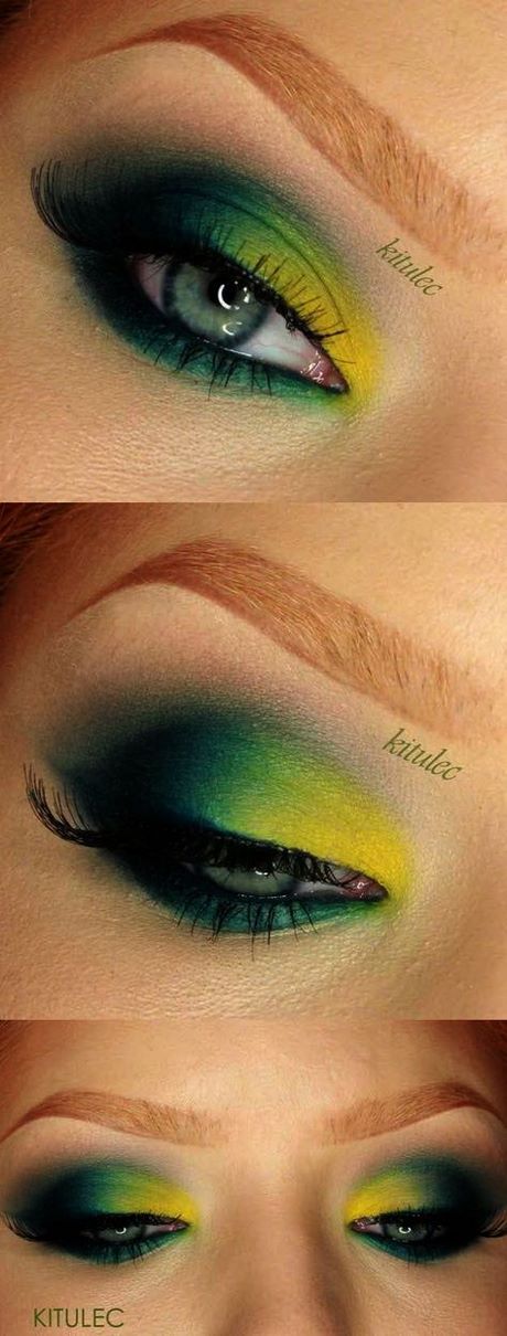 green-and-yellow-makeup-tutorial-86_3 Groene en gele make-up tutorial