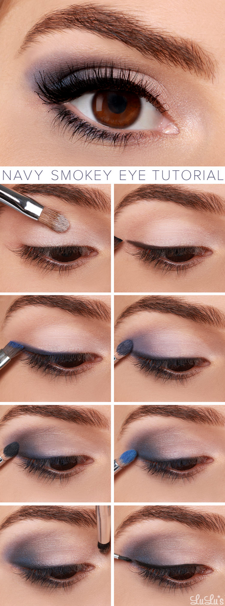 navy-smokey-eye-makeup-tutorial-07 Marine smokey eye make-up tutorial