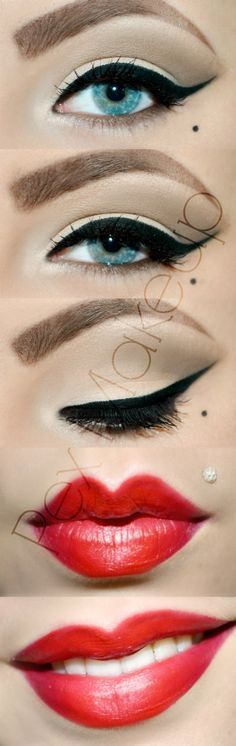 pin-up-style-makeup-tutorial-96_5 Pin up stijl make-up tutorial