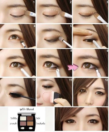 Aziatische hooded oog make-up tutorial