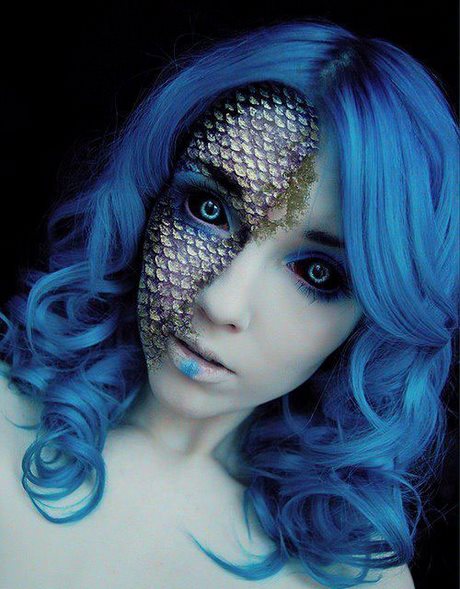 blue-mermaid-makeup-tutorial-08_12 Blauwe zeemeermin make-up tutorial