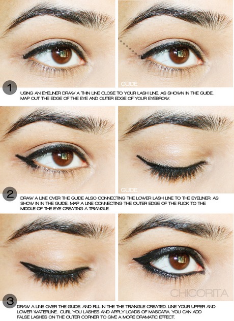 cat-eye-makeup-tutorial-liquid-eyeliner-88 Cat eye make-up tutorial Vloeibare eyeliner